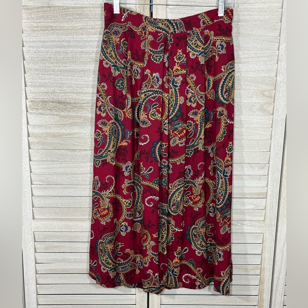 SEPARATE ISSUE Vintage 80's Midi Skirt Paisley Print-11/12